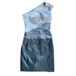JAX MINI Gray‎ Black One Shoulder Dress 6